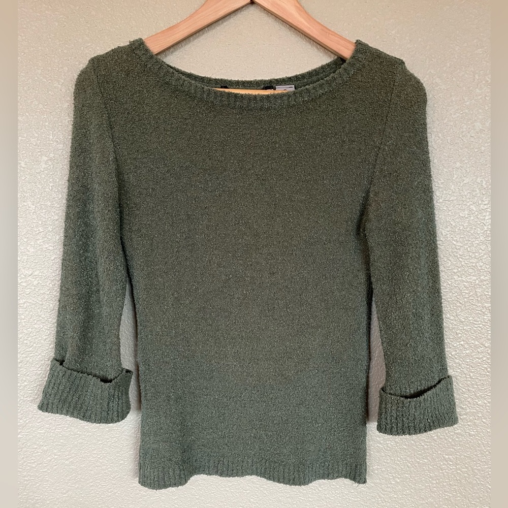 Green soft textured sweater